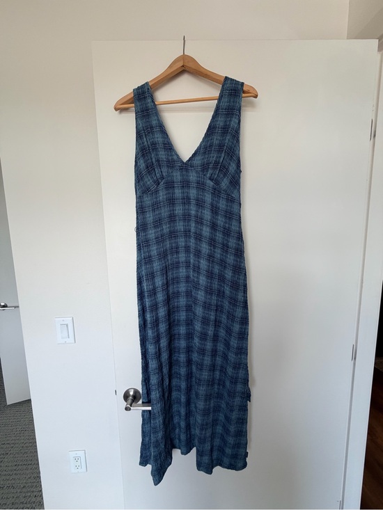 Afends Dresses & Skirts - Afends Blue Plaid Maxi Dress Tully.